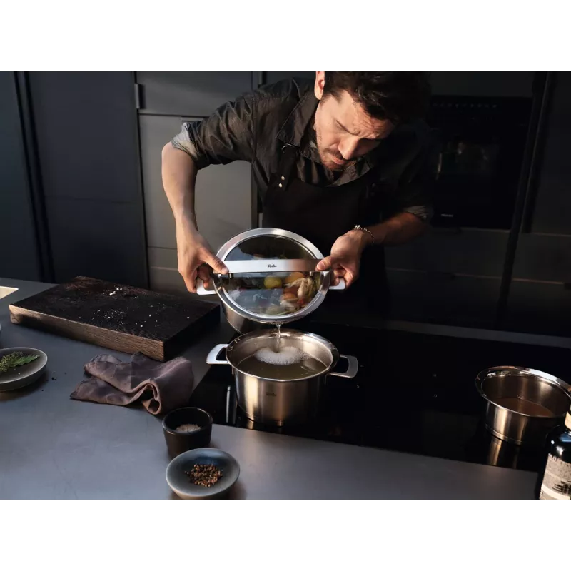 Fissler Phi Collection Set di pentole 4 pezzi, acciaio inox, adatto all'induzione