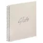 PAGNA Libro degli ospiti con rilegatura a spirale, quadrato, bianco, copertina rigida, 40 pagine