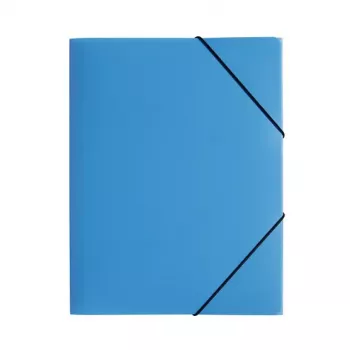 PAGNA Cartella con elastico A4 PP azzurro 3 lembi elastico