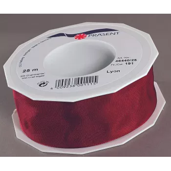 C.E. PATTBERG LYON nastro regalo lucido bordeaux 40 mm x 25 m