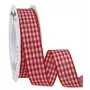 C.E. Pattberg nastro regalo Vichy a quadri opaco rosso/bianco 25 mm x 20 m