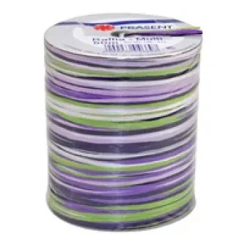 C.E. PATTBERG Raffia nastro regalo opaco lilla/verde/bianco 3,0 mm x 50,0 m