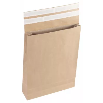 Vereinigte Papierwarenfabriken Classic busta per spedizione a soffietto DIN B4 doppia chiusura adesiva senza finestra marrone 5,0 cm soffietto (2FVMF000512)