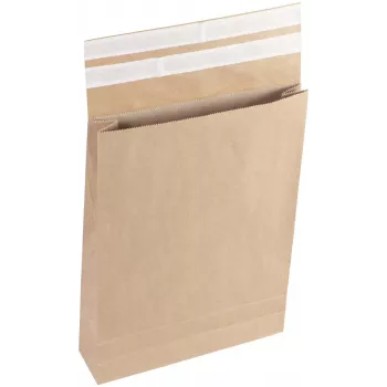 Vereinigte Papierwarenfabriken Classic busta per spedizione a soffietto con doppia chiusura fissa ca. DIN B4 senza finestra marrone con 7,0 cm (2FVMF000513)
