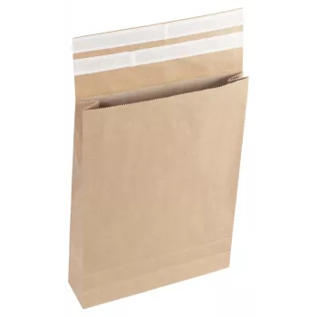 Vereinigte Papierwarenfabriken buste a soffietto Classic chiusura Double-Fix ca. DIN A3 senza finestra marrone con fondo a soffietto 8,0 cm - FLEXIPAK CLASSIC 2FVMF000514