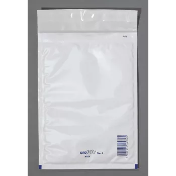 Vereinigte Papierwarenfabriken 100 aroFOL POLY busta imbottita per DIN A5, bianco, autoadesiva