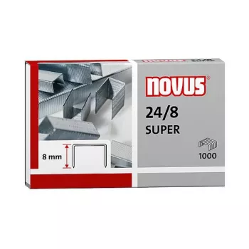 Novus Dahle Novus 24/8 SUPER confezione punti - 8 mm - 1000 punti - acciaio inox