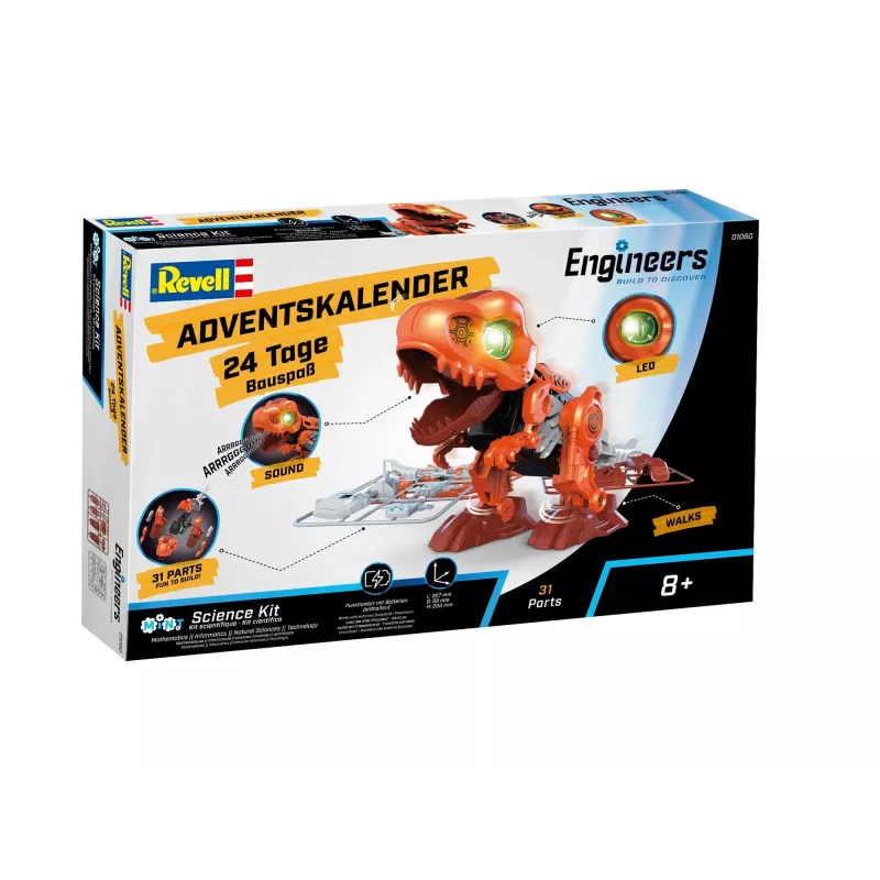 Revell calendario dell'Avvento 'Electric T.Rex' con parti mobili (01060)