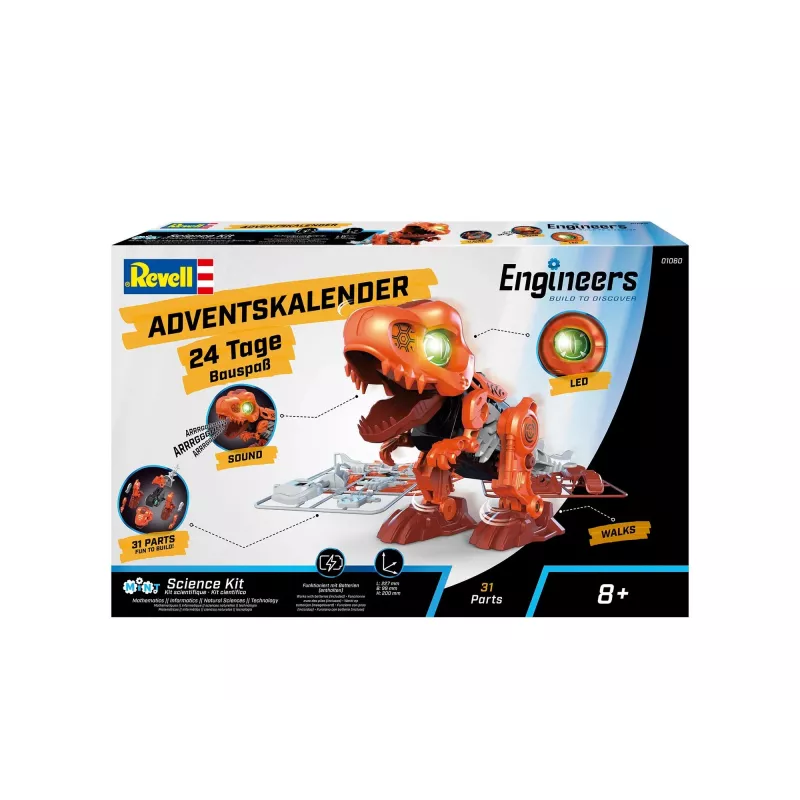 Revell calendario dell'Avvento 'Electric T.Rex' con parti mobili (01060)