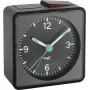TFA Dostmann 60.1013.01 Push Electronic Alarm Clock - analogico, nero, Silent Sweep, snooze, retroilluminazione