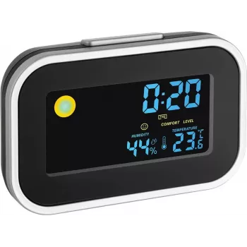 TFA 60.2015 Orologio radiocontrollato con temperatura interna, nero/argento