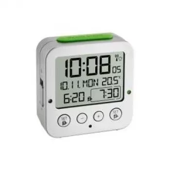 TFA 60.2528.54 Bingo Silver Sveglia radiocontrollata con display della temperatura