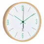 TFA Dostmann Orologio da parete radiocontrollato analogico design con cornice in acero, verde (60.3524.04)