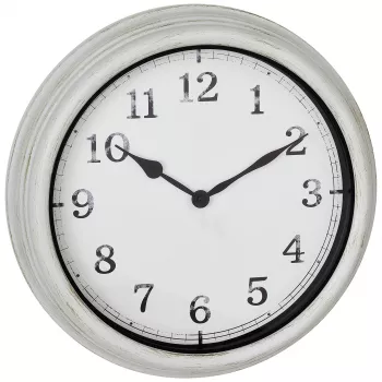 TFA 60.3067.02 Orologio da parete in metallo da esterno bianco 380 mm