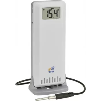 TFA 30.3902.02 ID-A3 Sensore di temperatura doppio con sonda, bianco