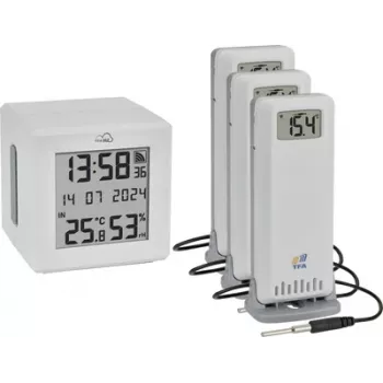 TFA .me Starter Set Gateway WLAN ID-01 con 3 trasmettitori ID-A3 termometro wireless digitale (35.8104.02)