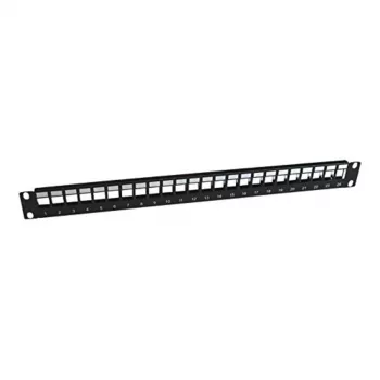 Panasonic 3SR-PATCH-24P patch panel 24 porte (tipo Keystone) incl. 24 jack Keystone RJ45 Cat.6 UTP - nero