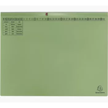 Exacompta 370225B Raccoglitore - Cartone - Verde - 320 g/m² - 265 x 316 mm - A4
