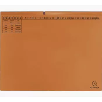Exacompta 370309B Cartella con elastico - A4 - Cartone 320 g/m² - Arancione