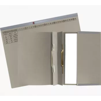 Exacompta 370410B Raccoglitore con leva A4 dorso 80 mm Grigio Cartone 320 g/m²
