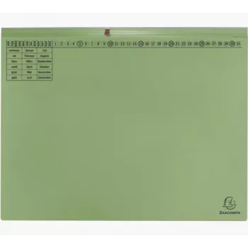 Exacompta 370425B Raccoglitore rapido A4 Cartone Verde 320 g/m² Fermaglio metallico