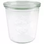 WECK Vaso a scatto 580ml set da 6 pezzi - Vasetti di vetro trasparenti con coperchi, clip e guarnizioni in gomma