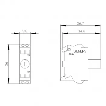 Siemens SIRIUS ACT Modulo LED con LED integrato AC/DC 24V bianco