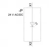 Siemens SIRIUS ACT Modulo LED con LED integrato AC/DC 24V bianco