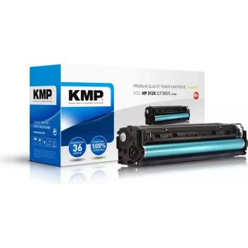 KMP H-T189 cartuccia toner nero (compatibile, High Yield) 90g - sostituisce HP 312X (CF380X) per HP Color LaserJet Pro MFP serie M476