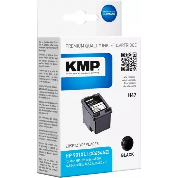 KMP H47 - 14 ml - nero - compatibile - cartuccia inchiostro (alternativa a: HP 901XL, HP CC654AE) - per HP Officejet 4500, 4500 G510, J4524, J4540, J4550, J4585, J4624, J4640, J4660, J4680