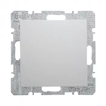 Berker 6710098989 copertura cieca con placca centrale, bianco polare lucido