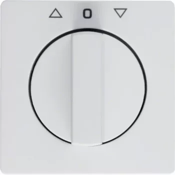 Berker 1080608900 placca centrale con manopola per tapparella Q.1/Q.3 bianco polare