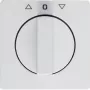 Berker 1080608900 placca centrale con manopola per tapparella Q.1/Q.3 bianco polare