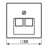 JUNG A 569-2 BFPLUA copertura per presa UAE/IAE, termoplastica, avorio