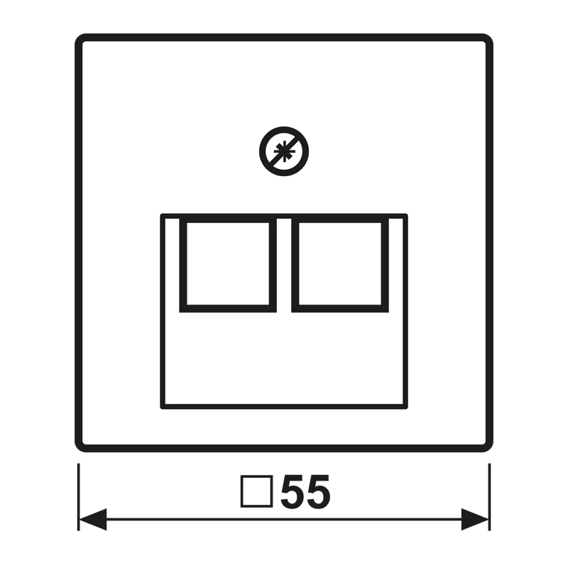 JUNG A 569-2 BFPLUA copertura per presa UAE/IAE, termoplastica, avorio