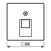 JUNG A 569-1 BFPLUA SW copertura per prese dati IAE/UAE, 1 x 8 poli, termoplastica, serie A, nero