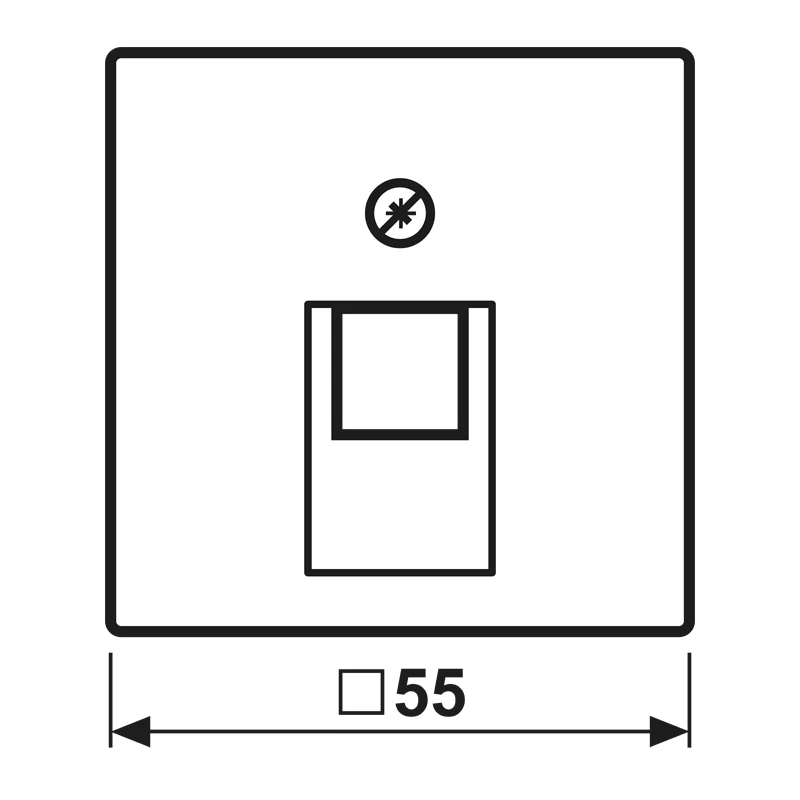 JUNG A 569-1 BFPLUA SW copertura per prese dati IAE/UAE, 1 x 8 poli, termoplastica, serie A, nero