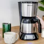 Steba KM F3 Macchina per caffè filtro termica, 1,25 l, 1000 W, acciaio inox/nero