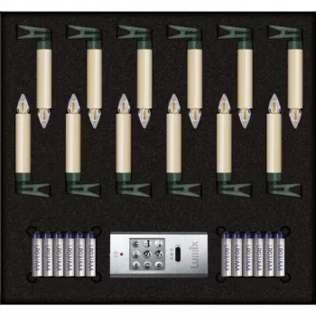 Krinner Superlight Bavaria Mini Flame set da 12 avorio