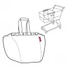 Reisenthel Easyshoppingbag Nero - 30L Borsa per la spesa con fissaggio per trolley