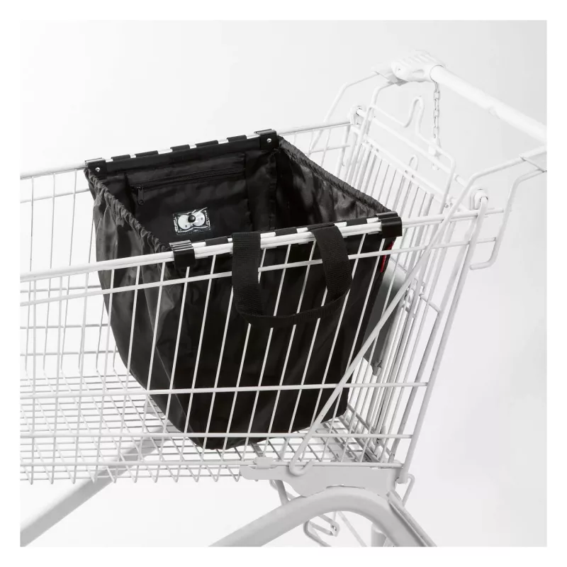 Reisenthel Easyshoppingbag Nero - 30L Borsa per la spesa con fissaggio per trolley