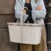 Reisenthel Carrybag Teddy Sand (BK1042) - cesto per la spesa, 22L, poliestere riciclato