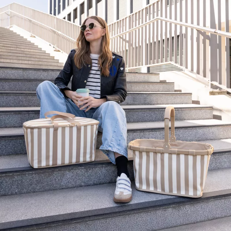 Reisenthel Carrybag Summerstripes Coffee cesto per la spesa 22L