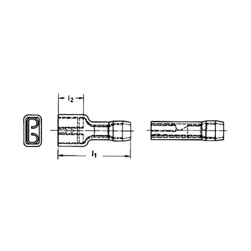 Klauke Terminale femmina piatto 0,5-1 mm² 820/3V
