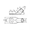 Klauke 47R1245 capocorda a tubo 45° 70mm² M12 rame stagnato elettroliticamente