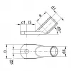 Klauke 47R1245 capocorda a tubo 45° 70mm² M12 rame stagnato elettroliticamente