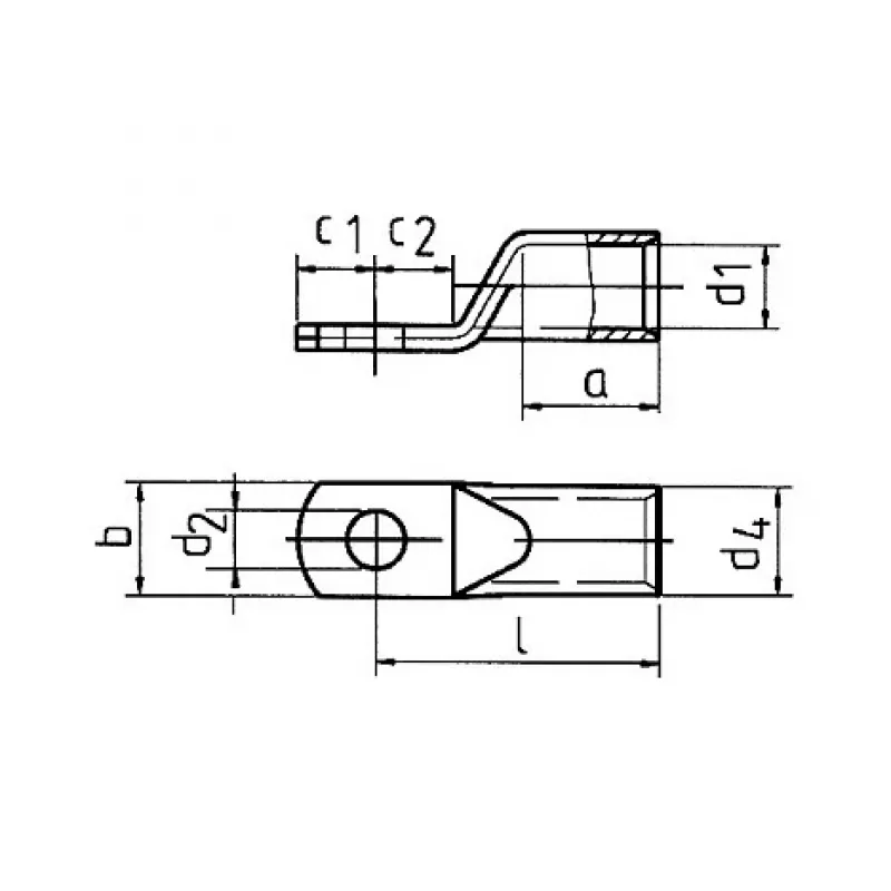 Klauke 6SG8 capocorda a tubo 50mm² M8 per quadri elettrici