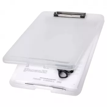MAPED The Clip Cartella con clip H2532010 DIN A4 traslucido bianco plastica
