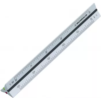 Rumold Righello triangolare 10,0 cm argento