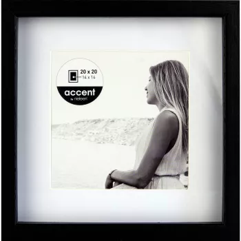 NIELSEN DESIGN Nielsen Aura Black 20x20 cornice in legno con passe-partout